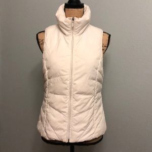 White puffer vest